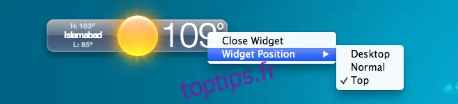 Position de WidgetRunner