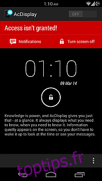 AcDisplay apporte l’affichage actif de Moto X à tout appareil Android 4.4+