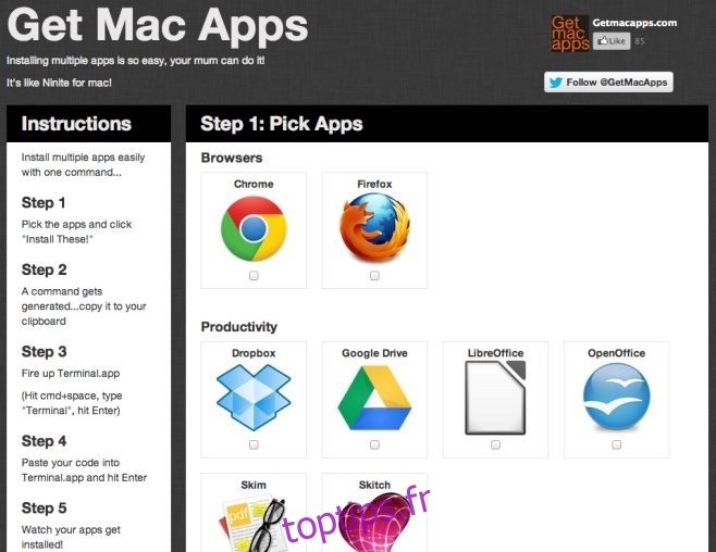 Obtenez des applications Mac
