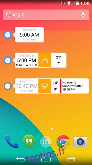 Widget d'écran d'accueil AlarmPad pour Androida
