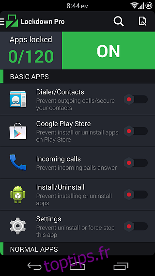 Lockdown Pro pour Android 04