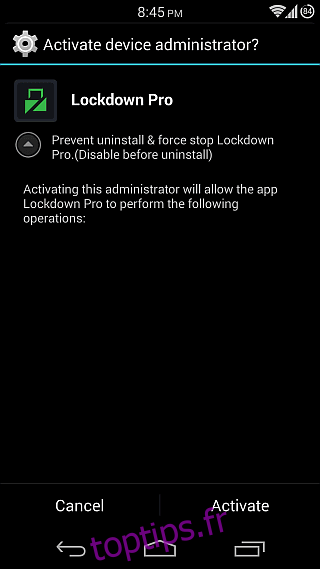 Lockdown Pro pour Android 07