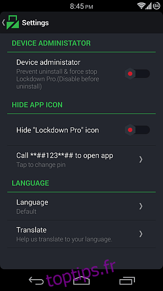 Lockdown Pro pour Android 06
