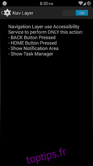 Couche de navigation pour Android 8