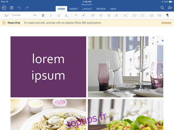 Microsoft Word pour Ipad (3)
