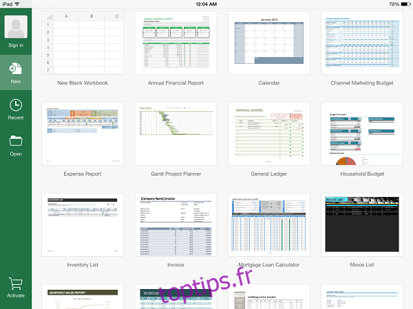 Microsoft Excel pour iPad (1)