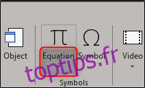 équation dans le groupe de symboles
