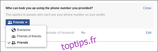 Si vous utilisez SMS 2FA sur Facebook, votre numéro de téléphone peut être recherché