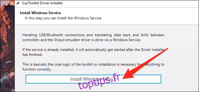 Installer le service Windows