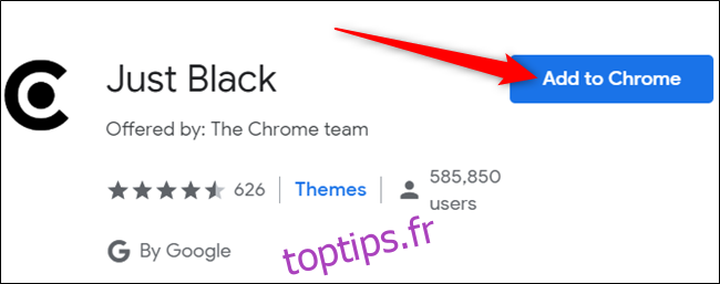 Cliquez sur le bouton Ajouter à Chrome