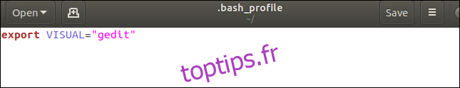 .bash_profile dans gedit