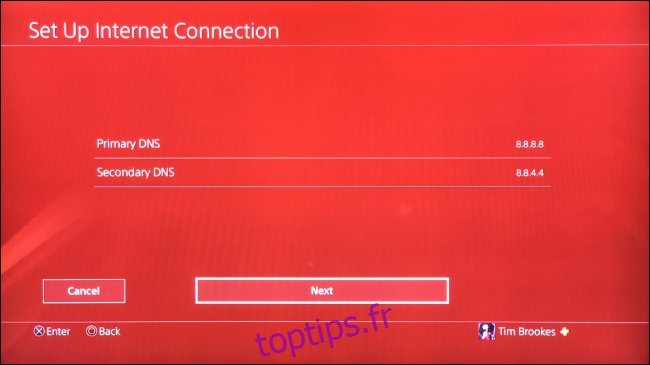 Configurer un DNS personnalisé pour PS4