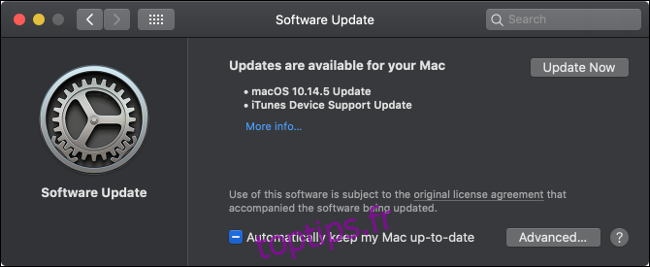 Installer les mises à jour macOS