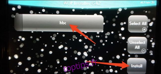 Programme d'installation Wii U Homebrew WUP GX2
