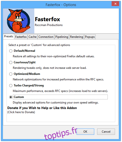 Améliorez les vitesses de navigation, de streaming et de téléchargement de Firefox avec Fasterfox