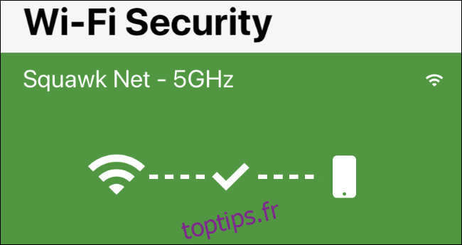 Écran de sécurité Wi-Fi dans Norton Mobile Security pour iPhone