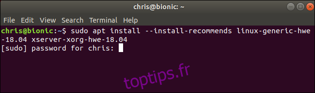 Installation de Linux 5.0 sur Ubuntu 18.04