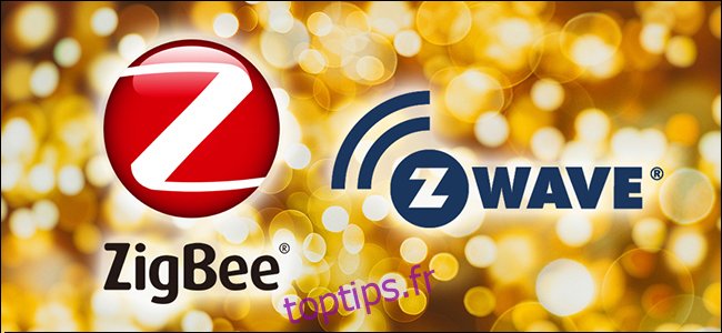 Les logos ZigBee et Z-Wave.