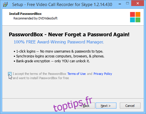 Enregistreur d'appel vidéo gratuit pour Skype_Installation