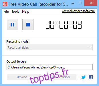 Enregistreur d'appels vidéo gratuit pour Skype_Record