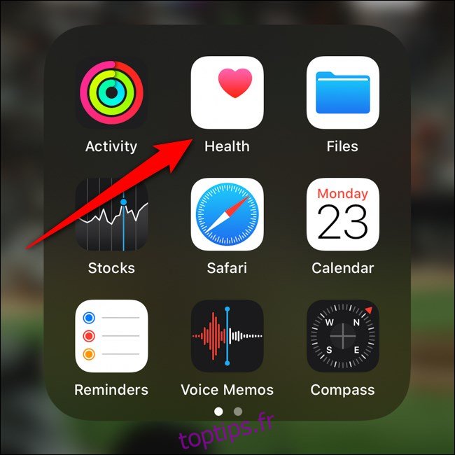 Application Santé Apple iPhone Select