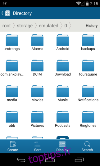 Tomi File Manager_Directory Grid