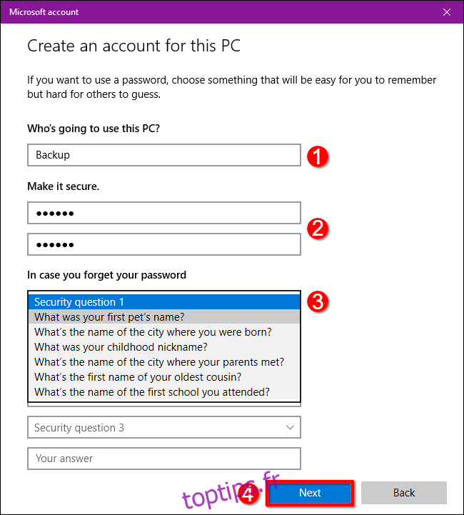 Windows 10 Créer un compte hors ligne