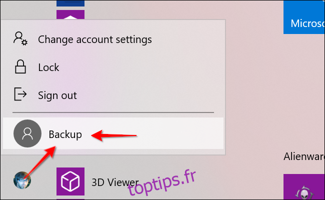Compte de déconnexion Windows 10