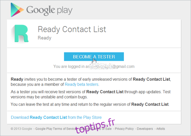 Test des applications Android - Google Play