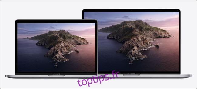 Modèles Apple MacBook Pro 13 pouces et 16 pouces
