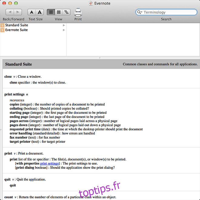 AppleScript - Evernote