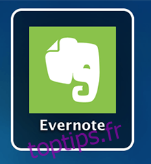 Modification des icônes - Evernote modifié