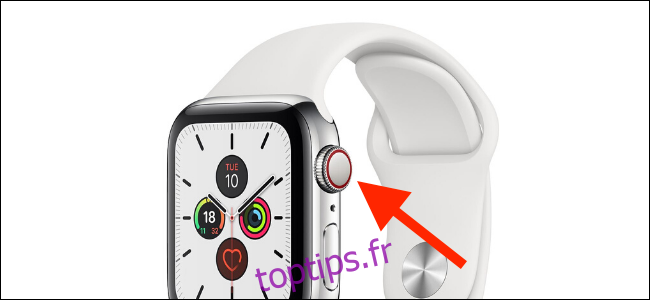 Anneau ou point rouge cellulaire Apple Watch