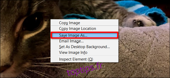 Microsoft Edge Enregistrer l'image sous