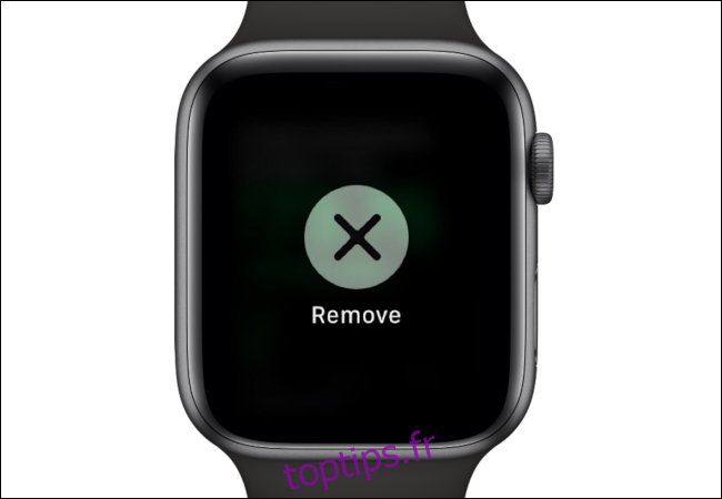 Apple Watch Supprimer le stock