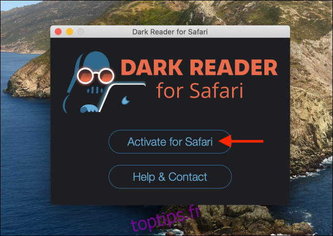 Cliquez sur Activer pour Safari