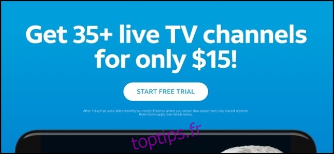 Page principale AT&T WatchTV