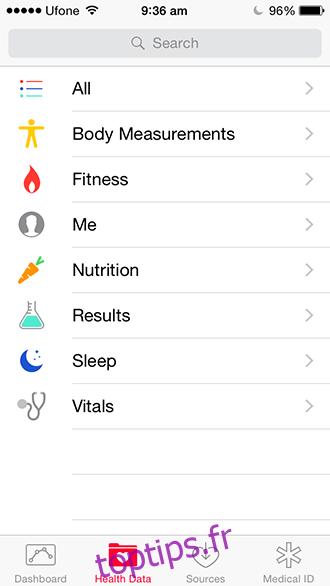 iOS 8 - Application Santé