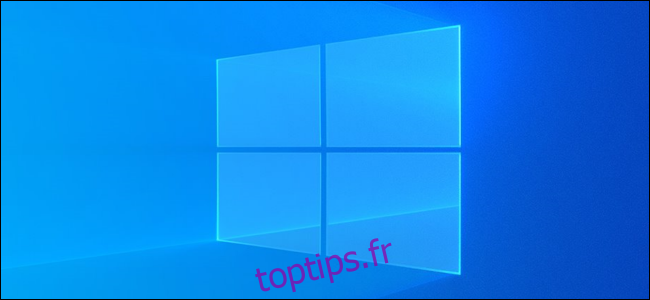 Logo d'image de fond clair de Windows 10.