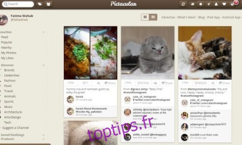 Parcourir Instagram dans une mise en page comme Pinterest