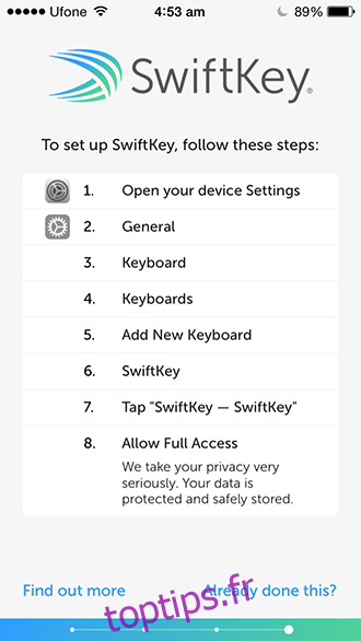 SwiftKey iOS - Configuration
