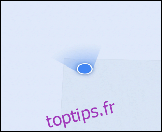 L'icône de localisation bleue dans Google Maps