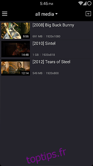 KMPlayer pour Android 2
