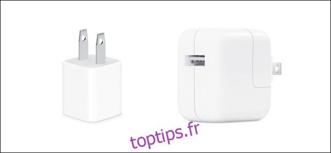 Chargeurs iPhone et iPad