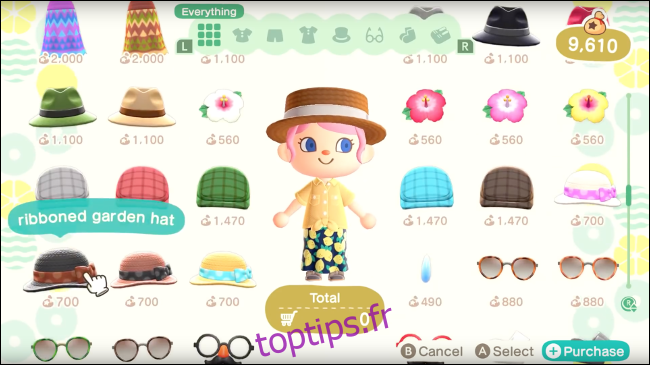 choisir une tenue d'avatar dans Animal Crossing: New Horizons