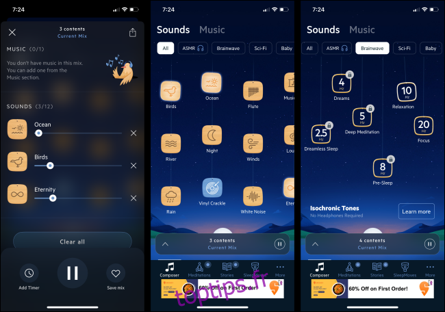 Application Relax Melodies pour iPhone et Android