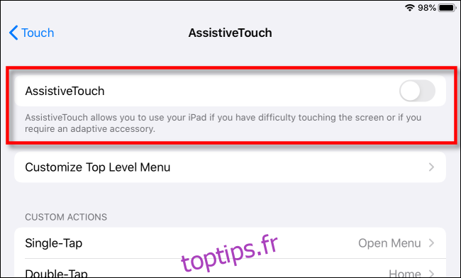 Activer AssisitiveTouch