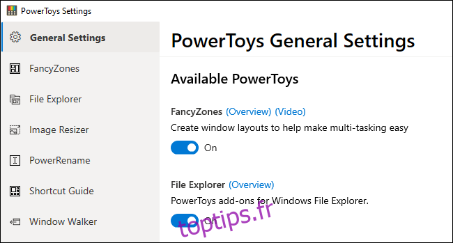 Tous les PowerToys de Microsoft pour Windows 10, expliqués