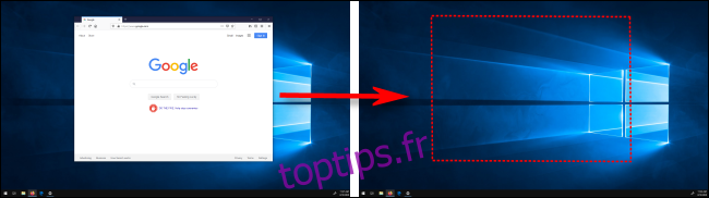 Déplacement d'une fenêtre entre les affichages dans Windows 10