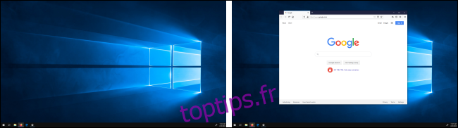 Fenêtre déplacée entre les affichages dans Windows 10